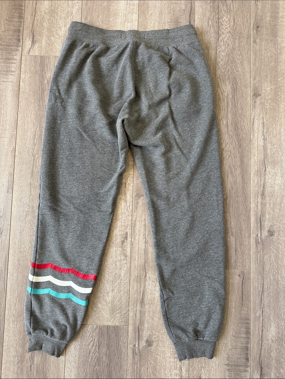 SOL Angeles Gray Logo Jogger Sweatpants Multicolor Stripe Cotton Blend S - Picture 7 of 7